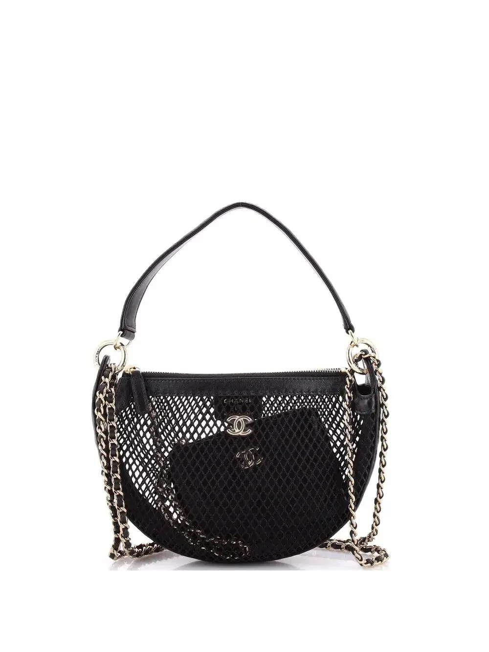 Chanel Half Moon Clutch With Chain Mesh #303899C38B